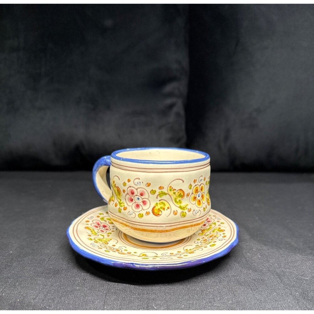 Vintage Conde Talavera Ceramic Cup & Saucer Set Replacement